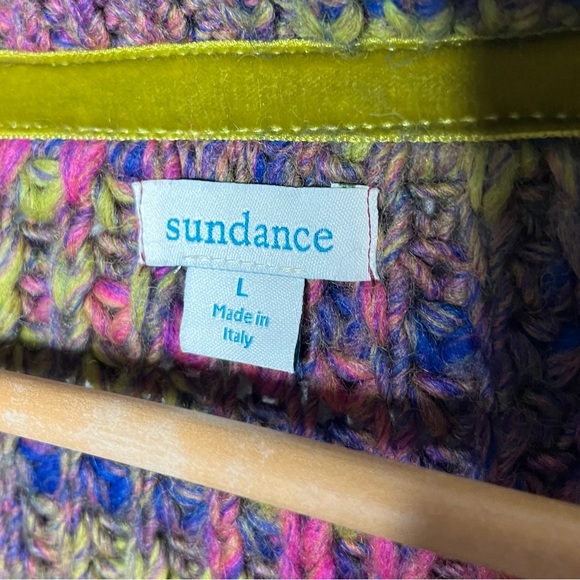 Sundance Ainsley Highland Multicolored Chunky Knit Longline Cardigan Sweater - Picture 9 of 10